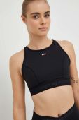 Спортивний бюстгальтер Tommy Hilfiger колір чорний однотонний (2887063)