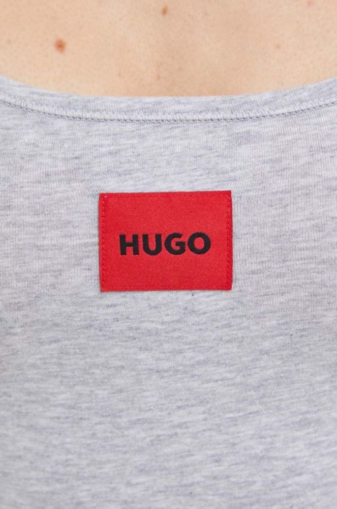 Боді HUGO колір сірий однотонний фото 6