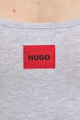 Боді HUGO колір сірий однотонний
