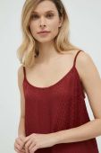 Піжамний топ HUGO колір бордовий