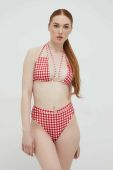 Купальний бюстгальтер Guess Колір червоний м'яка чашечка колір червоний