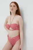 Купальний бюстгальтер Guess колір червоний злегка ущільнена чашечка (2973164)