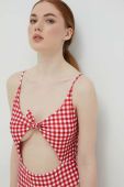 Суцільний купальник Guess Колір червоний ущільнена чашечка колір червоний