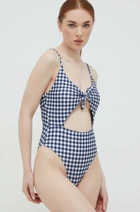 Суцільний купальник Guess Колір синій ущільнена чашечка колір темно-синій