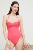 Купальник Guess колір рожевий ущільнена чашечка