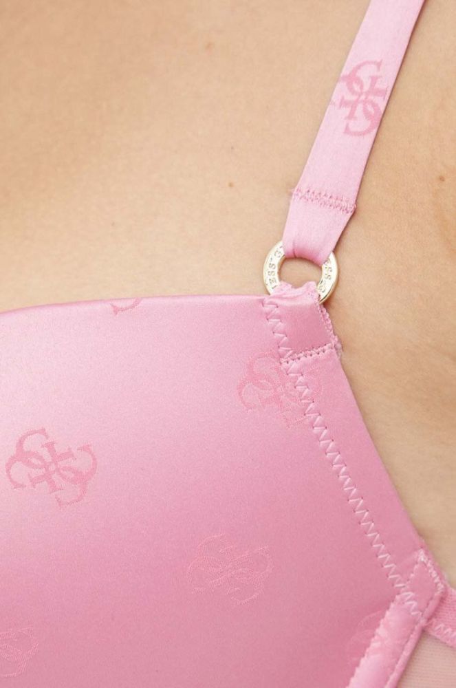 Бюстгальтер Guess колір рожевий сатин візерунок (3517784) фото 3