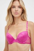 Бюстгальтер Guess колір фіолетовий сатин візерунок