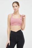 Бюстгальтер для йоги adidas Performance CoreFlow колір рожевий однотонний Бюстгальтер для йоги adidas Performance CoreFlow колір рожевий однотонний