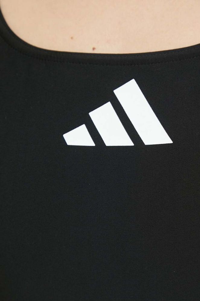 Суцільний купальник adidas Performance 3 Bar Logo колір чорний м'яка чашечка фото 6