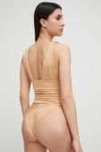 Суцільний купальник Guess колір жовтий м'яка чашечка Суцільний купальник Guess колір жовтий м'яка чашечка