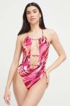 Суцільний купальник Guess колір рожевий м'яка чашечка Суцільний купальник Guess колір рожевий м'яка чашечка