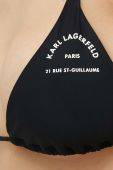 Купальний бюстгальтер Karl Lagerfeld колір чорний злегка ущільнена чашечка (2893399)