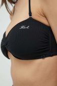 Купальний бюстгальтер Karl Lagerfeld колір чорний злегка ущільнена чашечка (2893423)