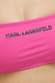 Купальний бюстгальтер Karl Lagerfeld колір рожевий злегка ущільнена чашечка (2893443)