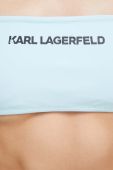 Купальний бюстгальтер Karl Lagerfeld злегка ущільнена чашечка колір блакитний (3102173)