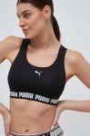 Спортивний бюстгальтер Puma Feel It колір чорний Спортивний бюстгальтер Puma Feel It колір чорний