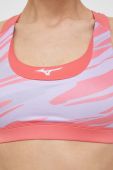 Спортивний бюстгальтер Mizuno Alpha Graphic колір рожевий візерунок (3232327)