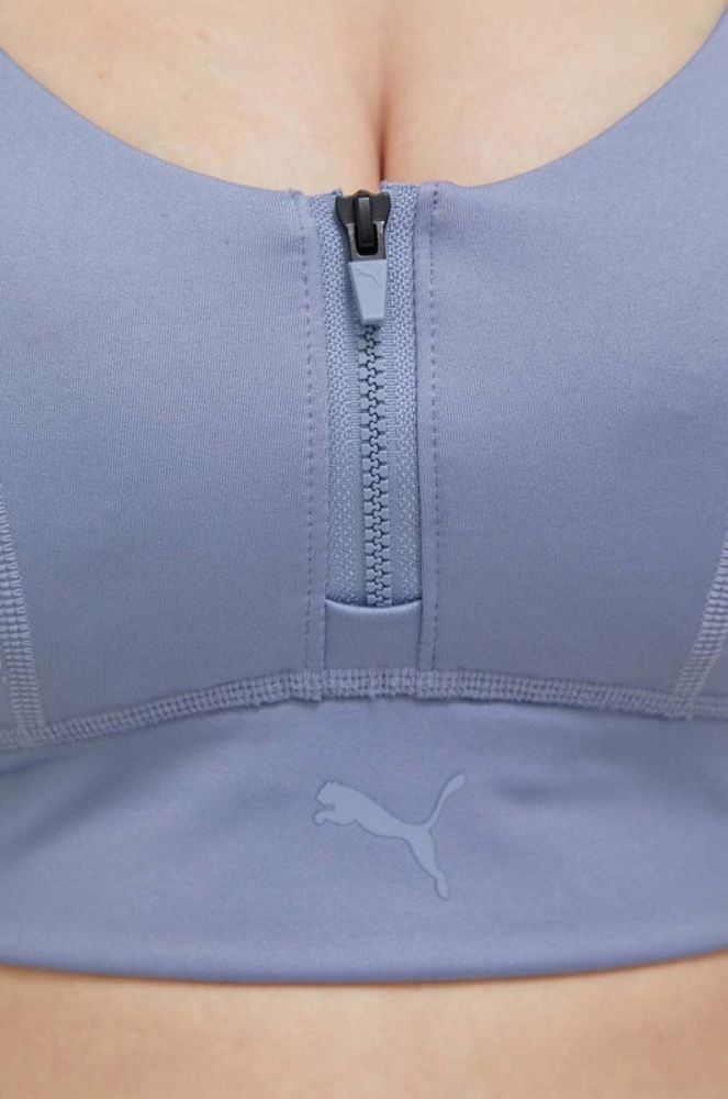 Спортивний бюстгальтер Puma Eversculpt Uplift однотонний колір блакитний фото 5