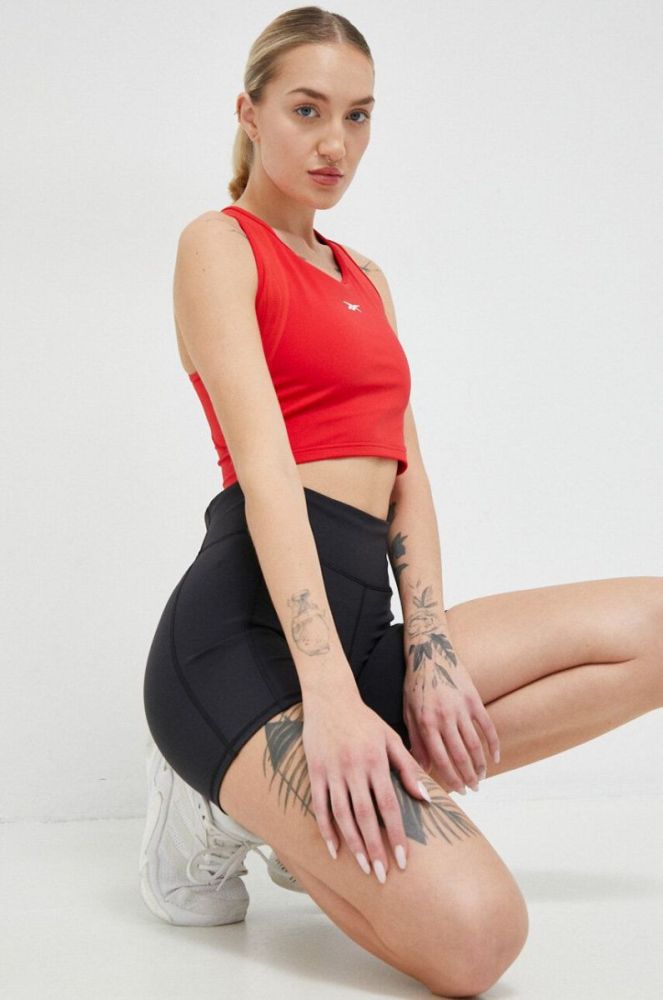 Топ для тренувань Reebok Lux Perform колір червоний фото 5