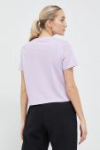 Бавовняна футболка Reebok колір фіолетовий