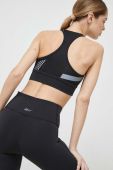 Спортивний бюстгальтер Reebok колір чорний візерунок