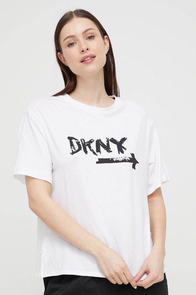 Піжамна футболка Dkny колір білий (3076708)
