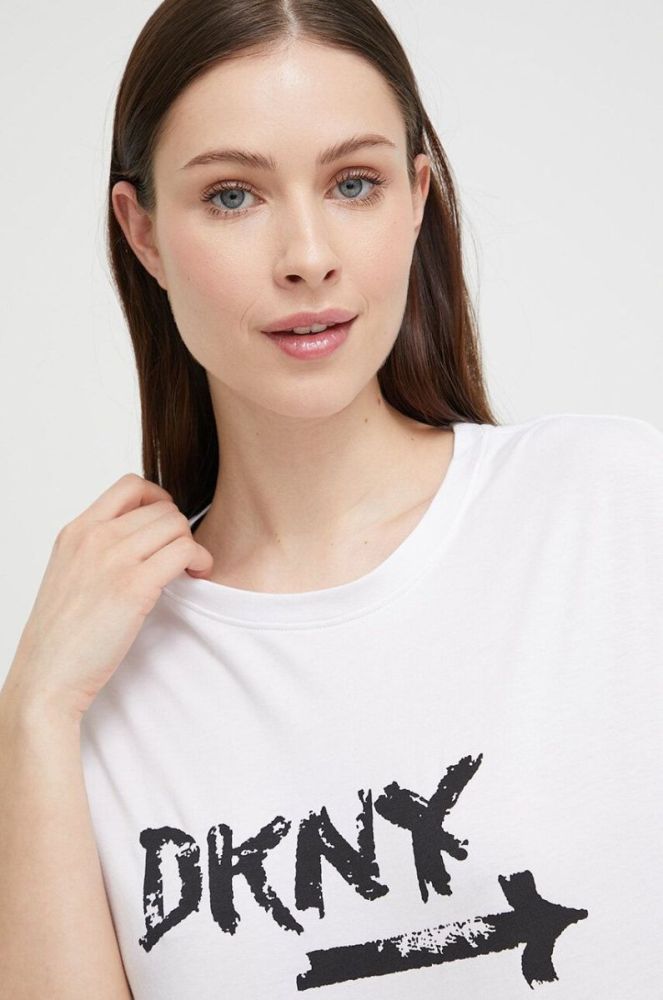 Піжамна футболка Dkny колір білий (3076708) фото 4