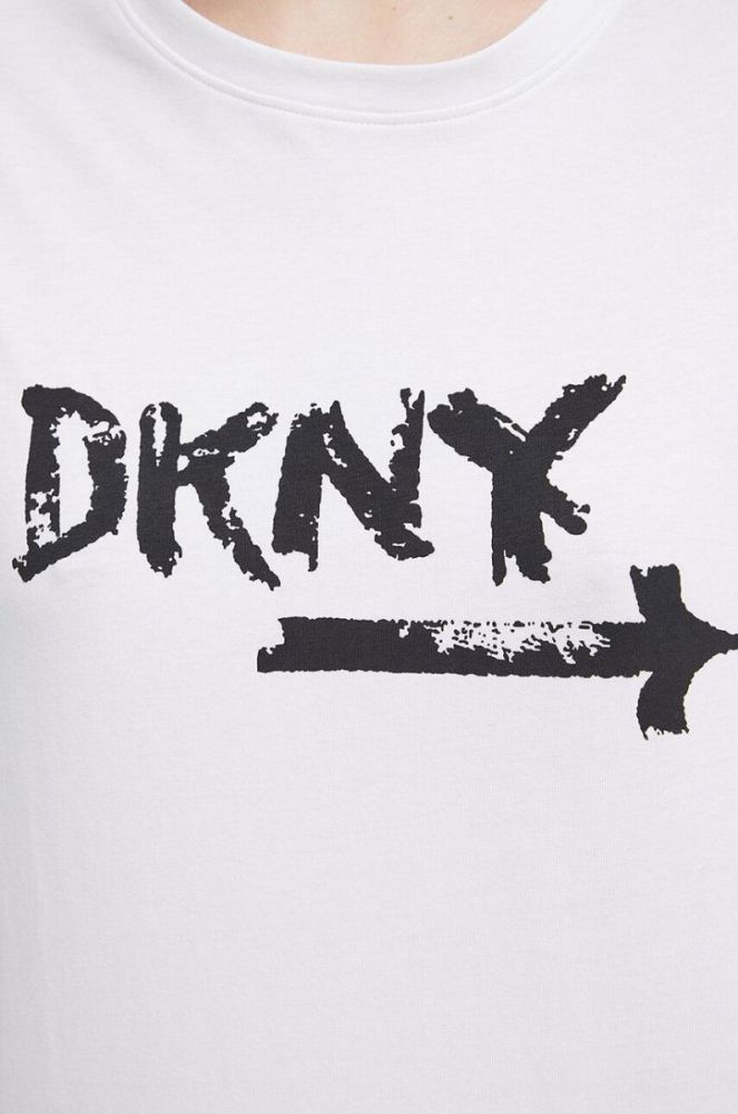 Піжамна футболка Dkny колір білий (3076708) фото 5