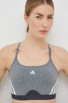 Спортивний бюстгальтер adidas Performance Aeroreact колір сірий Спортивний бюстгальтер adidas Performance Aeroreact колір сірий