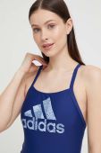 Суцільний купальник adidas Performance Big Logo м'яка чашечка колір блакитний