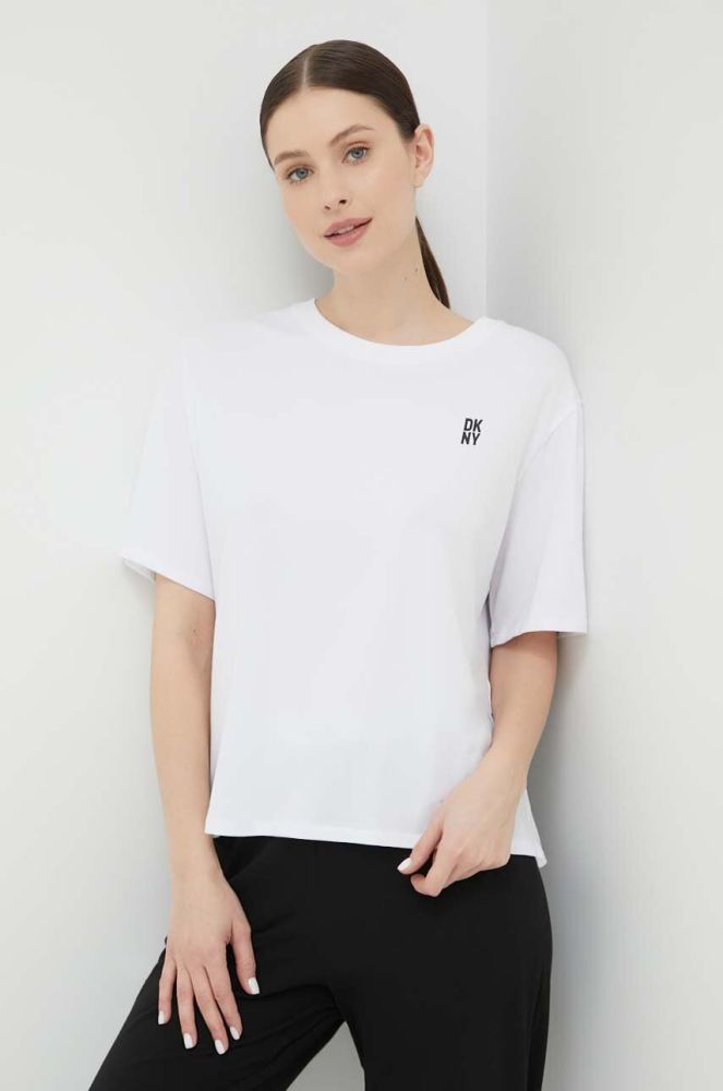 Піжамна футболка Dkny колір білий (3051070)