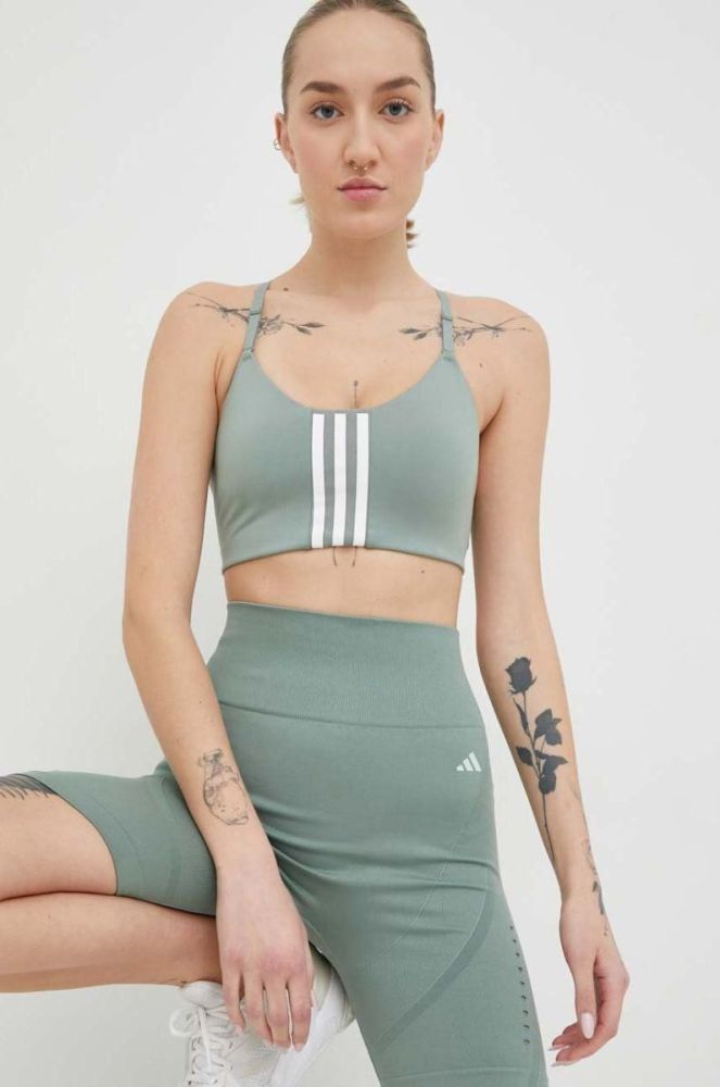 Спортивний бюстгальтер adidas Performance Aeroimpact Колір зелений колір зелений фото 4