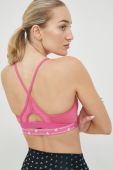 Бюстгальтер для йоги adidas Performance Aeroreact колір рожевий однотонний
