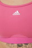Бюстгальтер для йоги adidas Performance Aeroreact колір рожевий однотонний