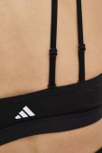 Спортивний бюстгальтер adidas Performance Dance колір чорний однотонний Спортивний бюстгальтер adidas Performance Dance колір чорний однотонний
