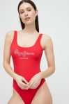 Суцільний купальник Pepe Jeans Olena колір червоний м'яка чашечка Суцільний купальник Pepe Jeans Olena колір червоний м'яка чашечка