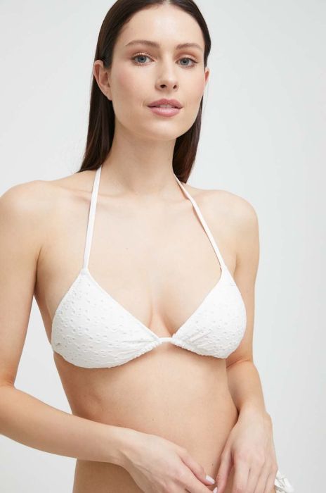 Купальний бюстгальтер Pepe Jeans колір білий злегка ущільнена чашечка