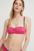 Роздільний купальник EA7 Emporio Armani колір рожевий ущільнена чашечка
