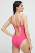 Суцільний купальник EA7 Emporio Armani колір рожевий м'яка чашечка Суцільний купальник EA7 Emporio Armani колір рожевий м'яка чашечка