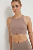Бюстгальтер для йоги Reebok Long Line колір бежевий однотонний