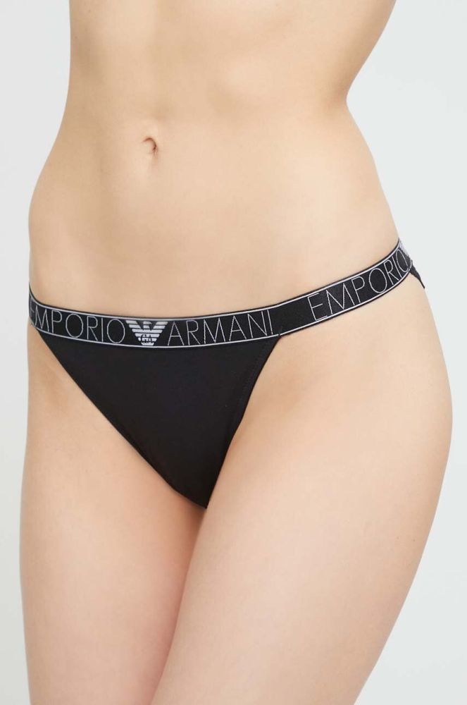 Труси Emporio Armani Underwear колір чорний прозоре