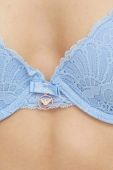Бюстгальтер Emporio Armani Underwear мереживо однотонний колір блакитний (3027054)