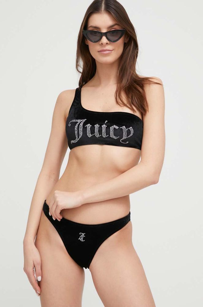 Роздільний купальник Juicy Couture Jocelyn Diamente колір чорний м'яка чашечка