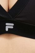 Спортивний бюстгальтер Fila Revel колір чорний однотонний