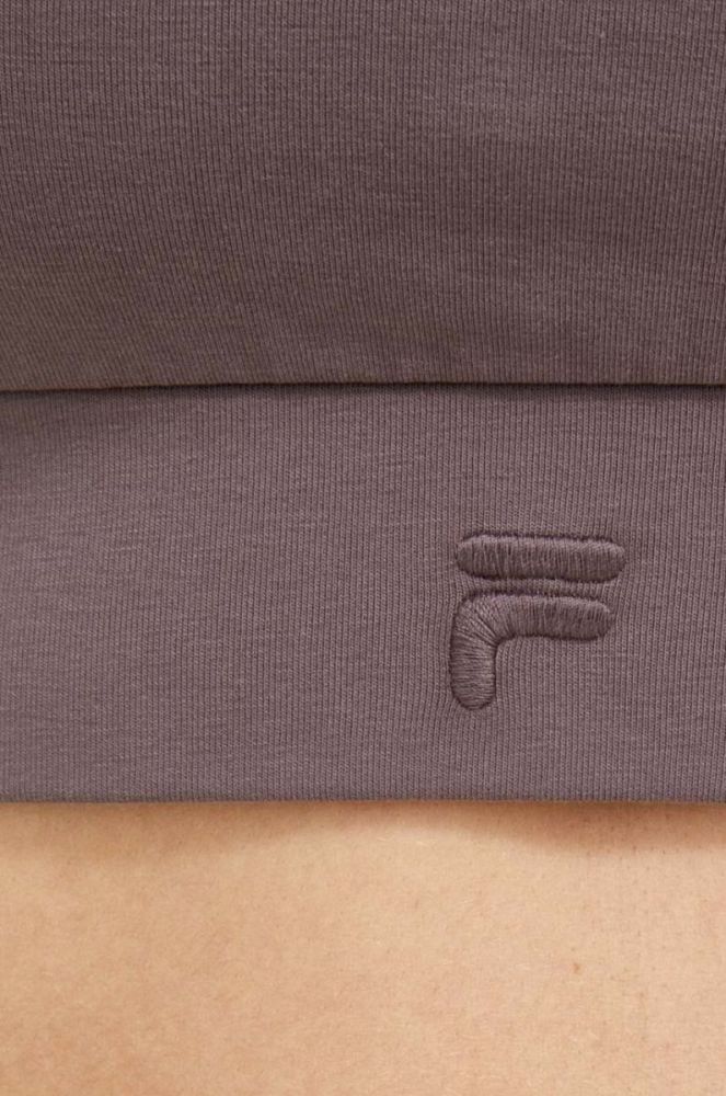 Спортивний бюстгальтер Fila Corte колір фіолетовий однотонний фото 5