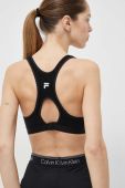 Спортивний бюстгальтер Fila Reut колір чорний однотонний