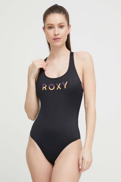 Суцільний купальник Roxy Active колір чорний злегка ущільнена чашечка