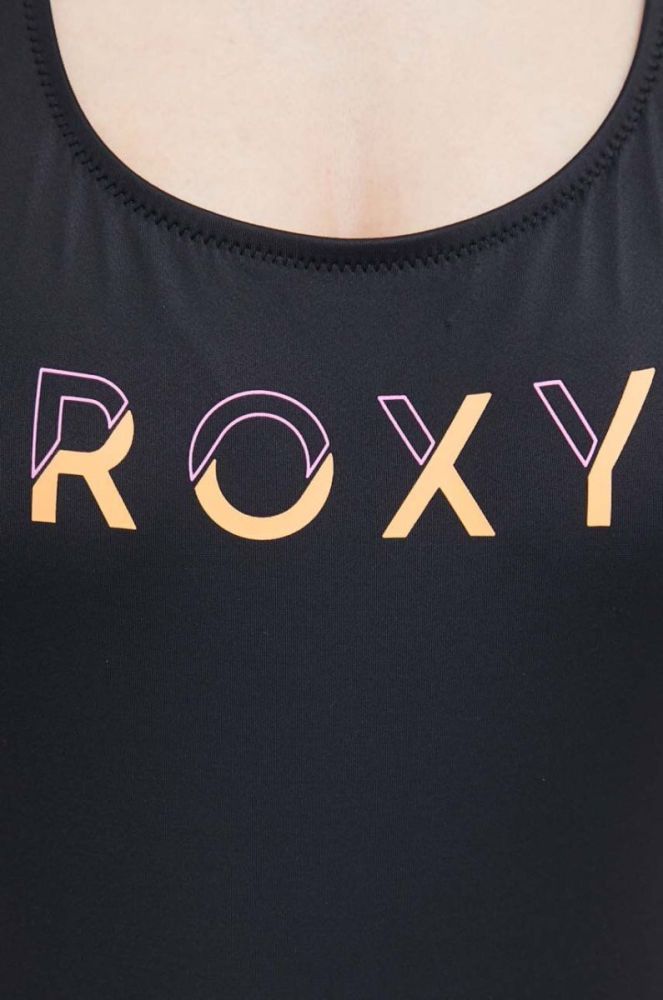 Суцільний купальник Roxy Active колір чорний злегка ущільнена чашечка фото 4