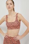 Спортивний бюстгальтер Billabong Summit колір помаранчевий візерунок Спортивний бюстгальтер Billabong Summit колір помаранчевий візерунок