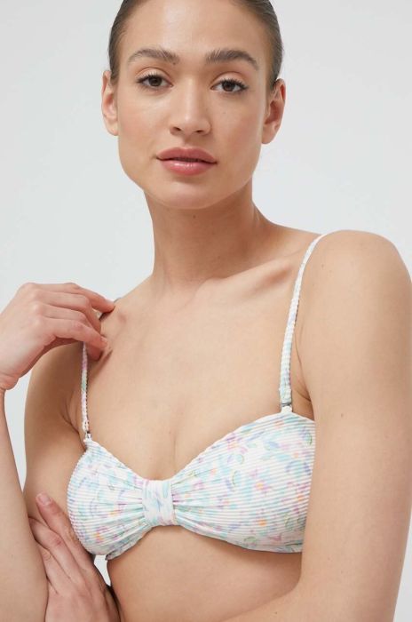 Купальний бюстгальтер Billabong ущільнена чашечка колір блакитний Купальний бюстгальтер Billabong ущільнена чашечка колір блакитний